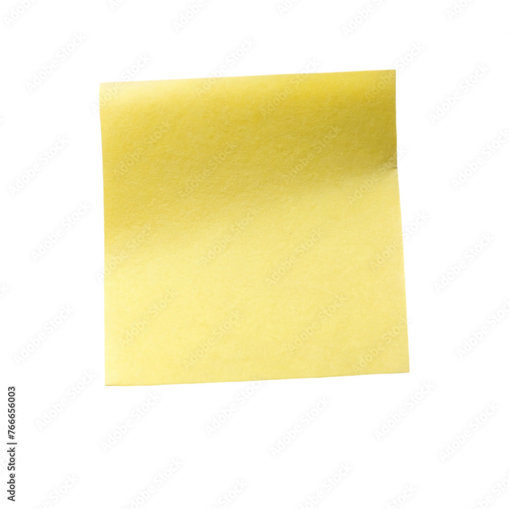 Yellow sticky note isolated on transparent background. Yellow sticky note isolated on transparent background.