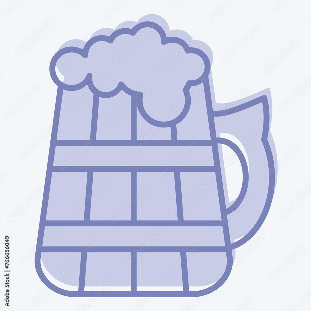 Icon Beer. related to Celtic symbol. two tone style. simple design editable. simple illustration Icon Beer. related to Celtic symbol. two tone style. simple design editable. simple illustration