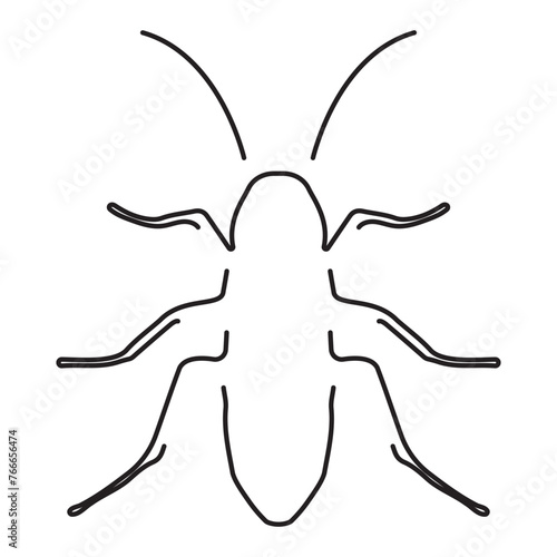 cockroach icon isolated on white background, vector illustration.