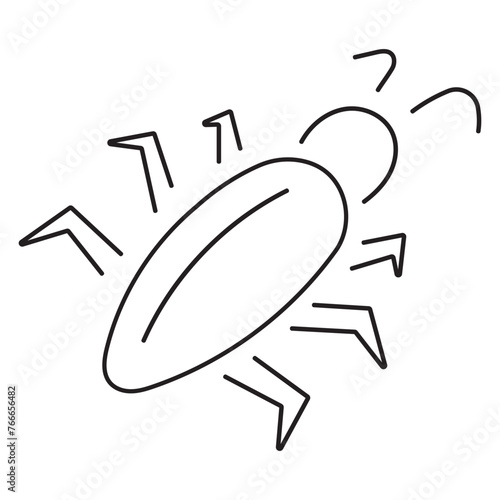 cockroach icon isolated on white background, vector illustration.