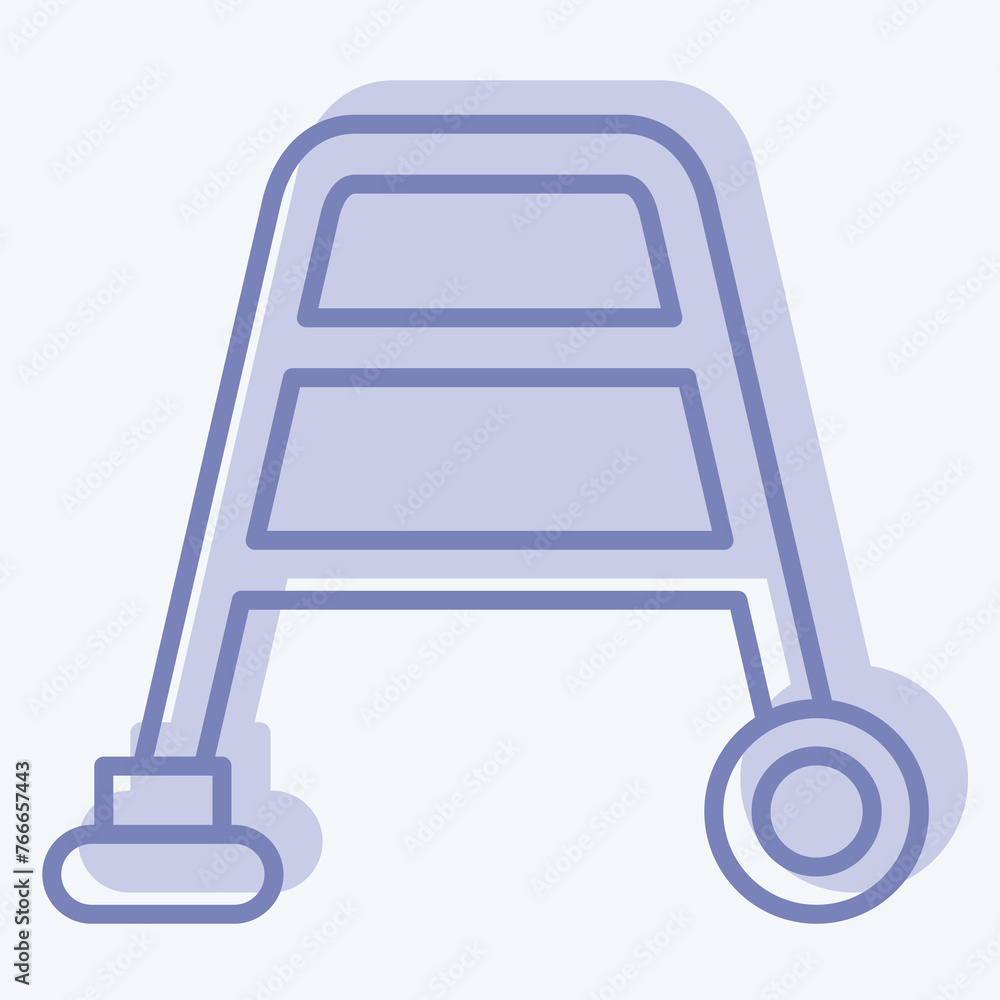 Icon Walker. related to Orthopedic symbol. two tone style. simple design editable. simple illustration