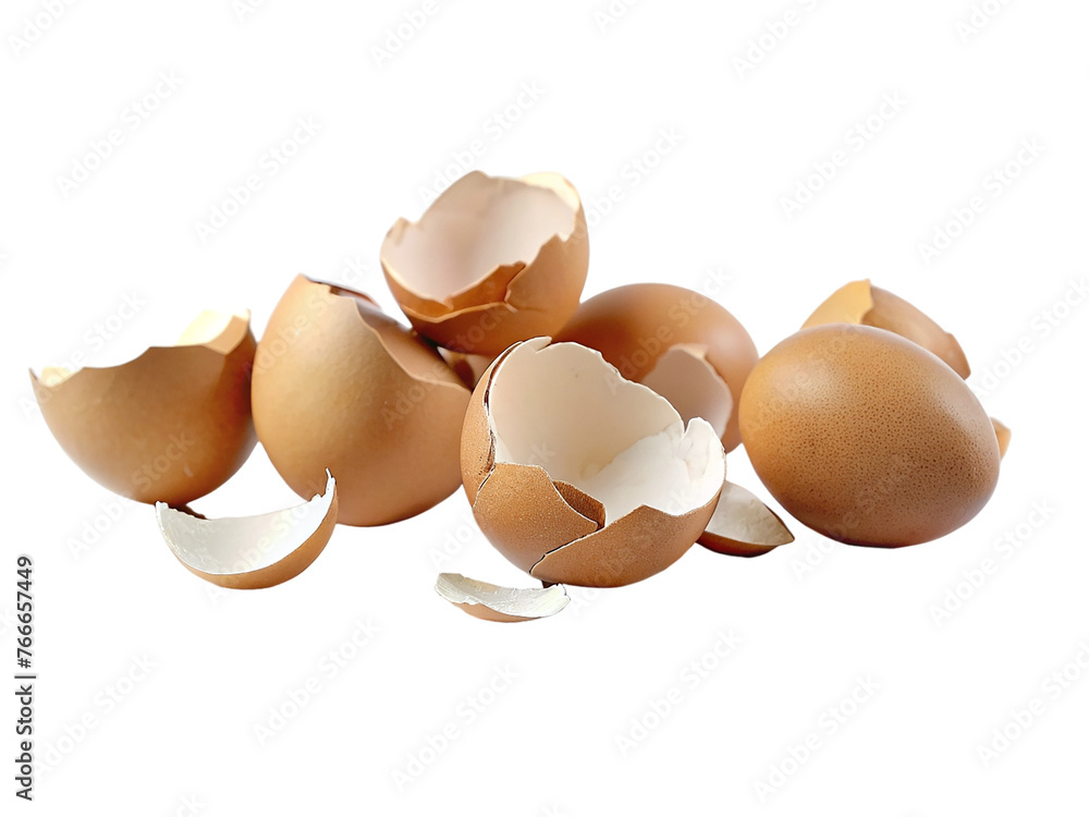 Eggshells isolated on transparent background. Eggshells isolated on transparent background.