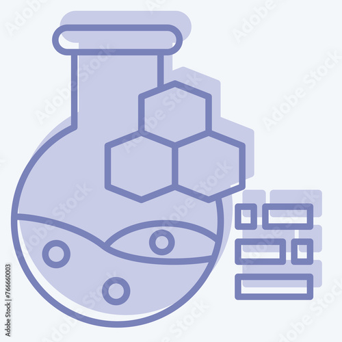 Icon Chemicals. related to Nuclear symbol. two tone style. simple design editable. simple illustration