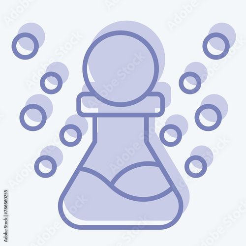 Icon Technetium. related to Nuclear symbol. two tone style. simple design editable. simple illustration