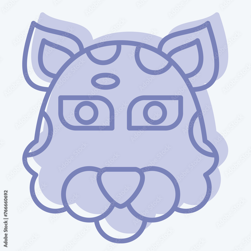 Icon Jaguar. related to Animal symbol. two tone style. simple design editable. simple illustration Icon Jaguar. related to Animal symbol. two tone style. simple design editable. simple illustration