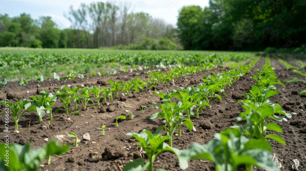 Diverse Crop Rotation Detailed photographs showcasing diverse crop rotation systems on the farm promoting soil health AI generated illustration Diverse Crop Rotation Detailed photographs showcasing diverse crop rotation systems on the farm promoting soil health AI generated illustration
