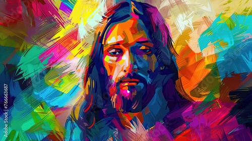 face of jesus christ watercolor painting