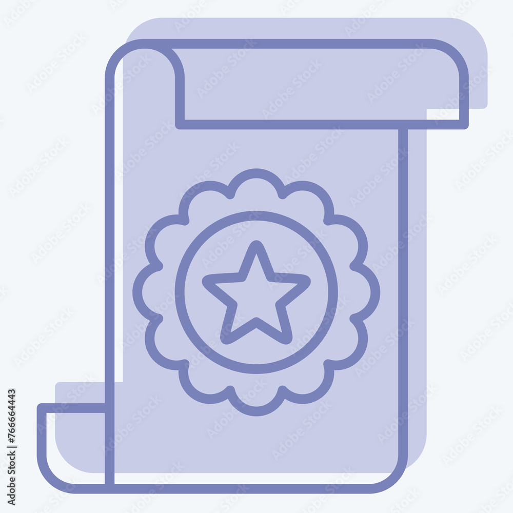Icon Award 2. related to Award symbol. two tone style. simple design editable. simple illustration Icon Award 2. related to Award symbol. two tone style. simple design editable. simple illustration