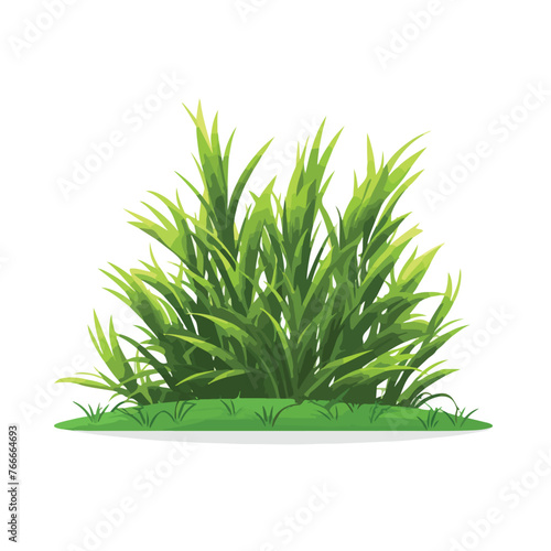 Grass icon flat vector illustration isolated white