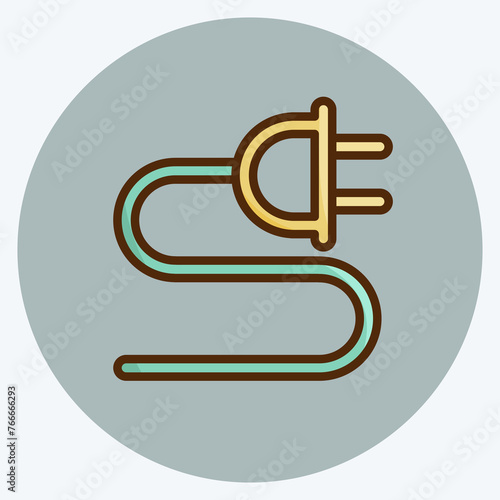 Icon Charge. suitable for education symbol. flat style. simple design editable. design template vector. simple illustration