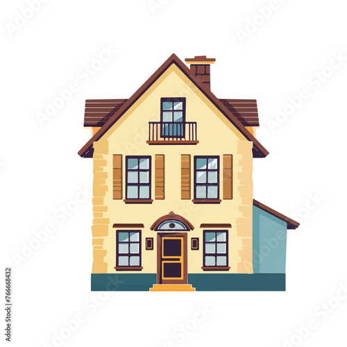 House icon isolated on white background. Home exter