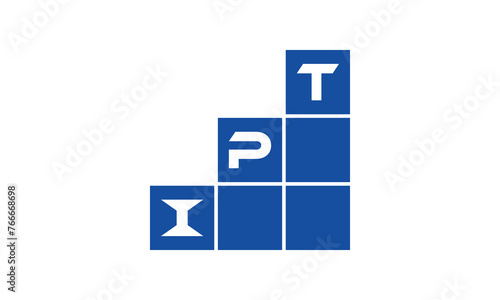 IPT initial letter financial logo design vector template. economics, growth, meter, range, profit, loan, graph, finance, benefits, economic, increase, arrow up, grade, grew up, topper, company, scale photo