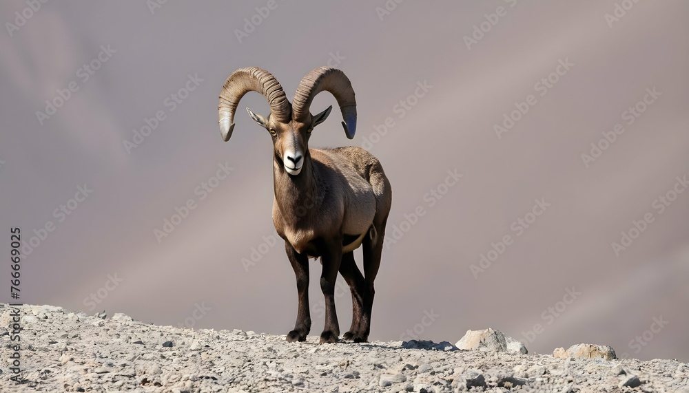 An Ibex With Its Eyes Fixed On A Distant Horizon