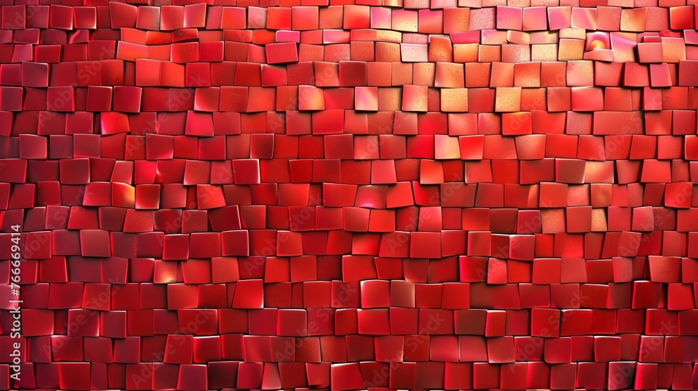 A mosaic background illuminated in red light, presented in vector format for a bold and impactful design A mosaic background illuminated in red light, presented in vector format for a bold and impactful design