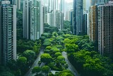 Sustainable Urban Community: Emphasizing Human Efforts to Reduce Carbon Footprint and Preserve Nature. Concept Eco-Friendly Lifestyle, Green Technologies, Community Engagement, Sustainable Practices