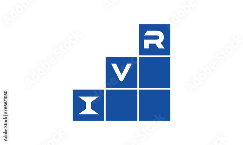 IVR initial letter financial logo design vector template. economics, growth, meter, range, profit, loan, graph, finance, benefits, economic, increase, arrow up, grade, grew up, topper, company, scale