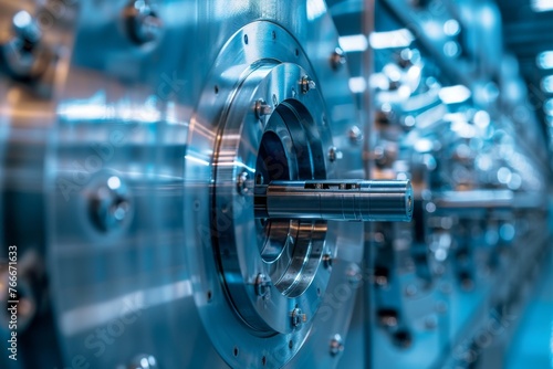 Close-up of a digital vault locking mechanism symbolizing secure data masking and storage