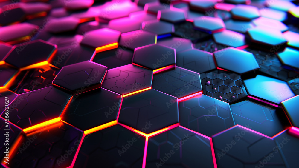 Luxurious Hexagons: A Dance of Light and Shadow Luxurious Hexagons: A Dance of Light and Shadow