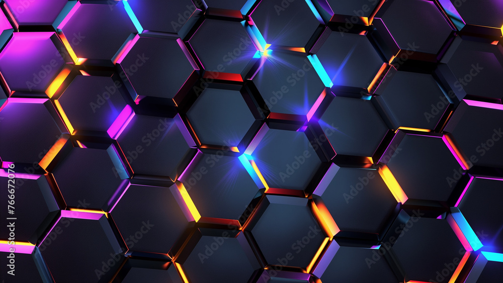 The Hexagonal Matrix: A Journey through Gradient Light Lines The Hexagonal Matrix: A Journey through Gradient Light Lines