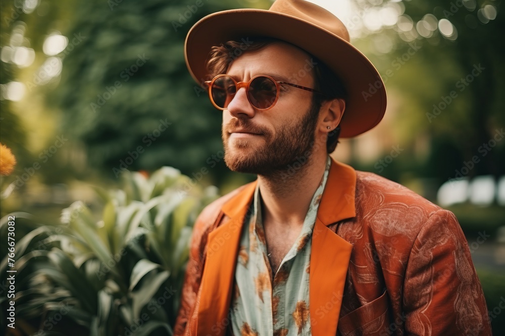 Portrait of a handsome young man in hat and sunglasses. Men's beauty, fashion. Portrait of a handsome young man in hat and sunglasses. Men's beauty, fashion.