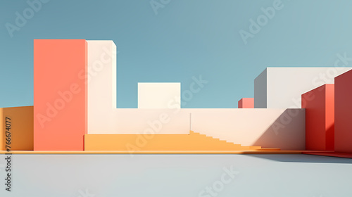 Abstract modern architecture, minimalist style