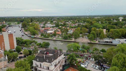 aerial View from the helicopter for Tigre, Buenos Aires, Argentina photo