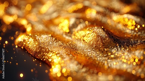 An abstract gold liquid texture. 