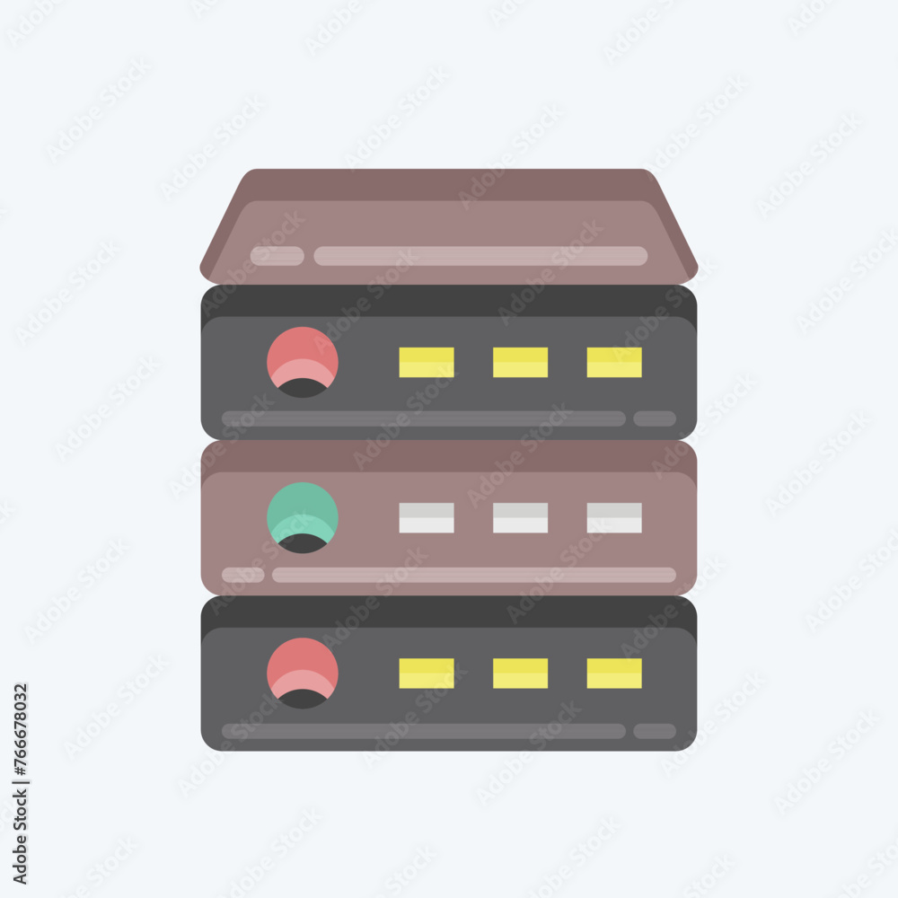 Icon Server. suitable for Computer Components symbol. flat style. simple design editable. design template vector. simple illustration Icon Server. suitable for Computer Components symbol. flat style. simple design editable. design template vector. simple illustration