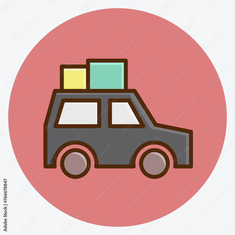 Icon Suv. suitable for education symbol. flat style. simple design editable. design template vector. simple illustration