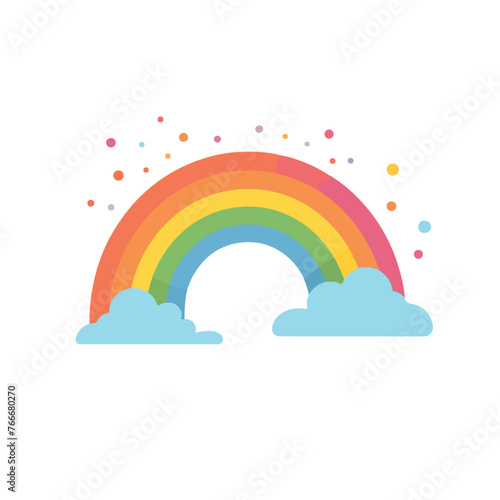 Rainbow flat design vector flat vector illustration