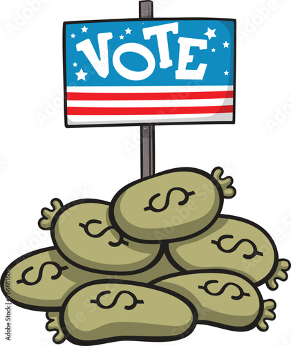 Vote isolated vector election social media post, or yard sign