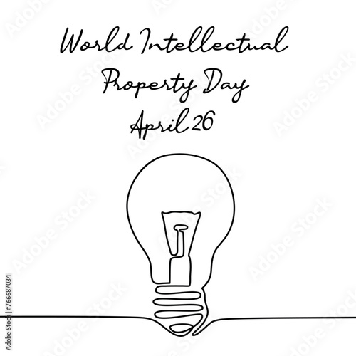 line art of World Intellectual Property Day good for World Intellectual Property Day celebrate. line art. illustration.