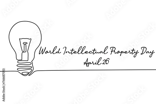 line art of World Intellectual Property Day good for World Intellectual Property Day celebrate. line art. illustration.