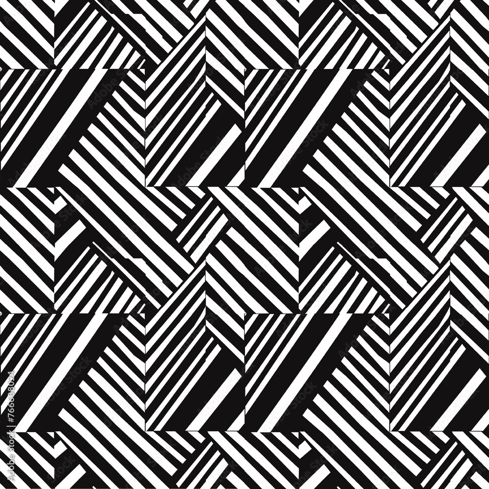 Textiles, stripes, seamless, pattern black and white. Sleek, modern, and easily styled, black and white lines are a timeless favorite. Textile Background fashionable graphic design vintage luxury arts
