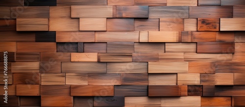 Close-up shot of a wooden wall displaying a vibrant mixture of different colors  creating a visually appealing pattern