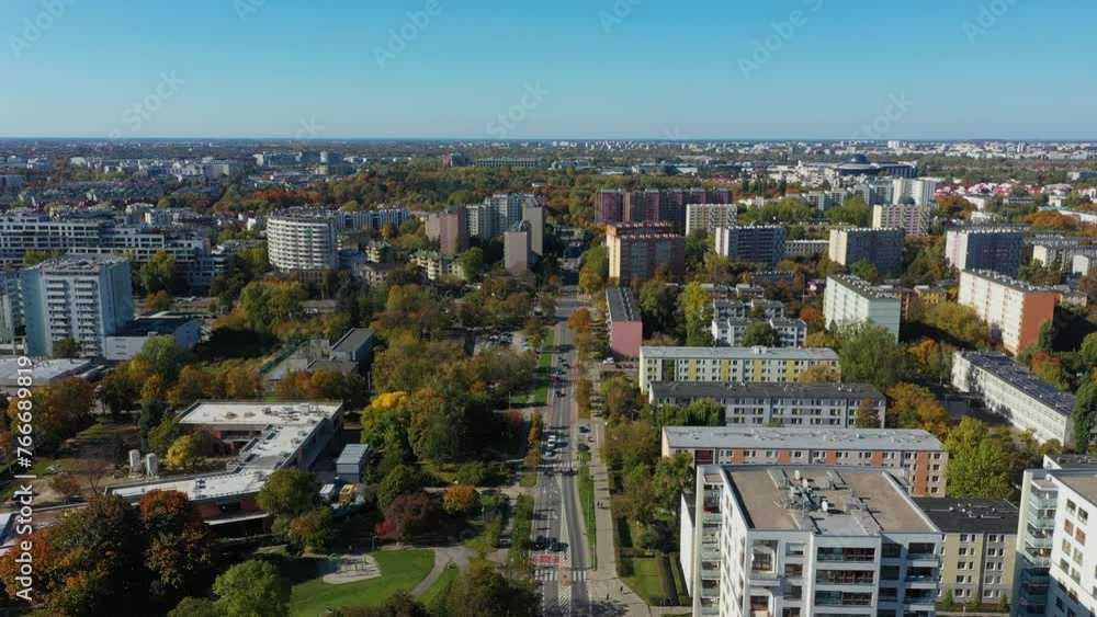 Beautiful Estate Ochota Warsaw Aerial View Poland Beautiful Estate Ochota Warsaw Aerial View Poland