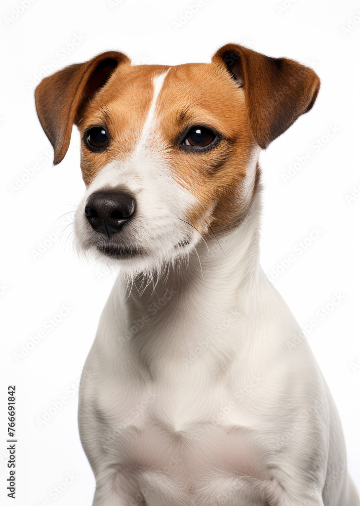 Portrait from brown Parson Jack Russell Terrier Portrait from brown Parson Jack Russell Terrier