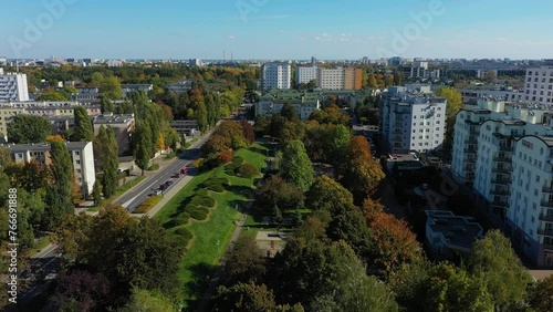 Beautiful Park Ochota Warsaw Aerial View Poland photo