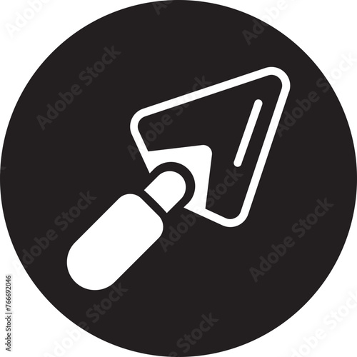 trowel glyph icon