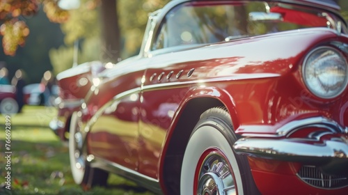 Vintage Car Shows Cinematic captures of vintage car shows and concours delegance events featuring meticulously maintained class  AI generated illustration © ArtStage