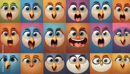 Owls With Different Expressions Showcasing Their Upscaled 3