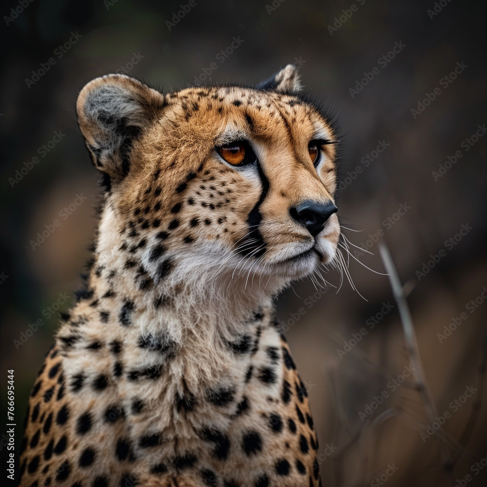 Majestic Cheetah in Natural Habitat - Exotic Safari Wildlife Majestic Cheetah in Natural Habitat - Exotic Safari Wildlife