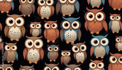 Owls With Quirky Expressions And Tilted Heads Upscaled 7