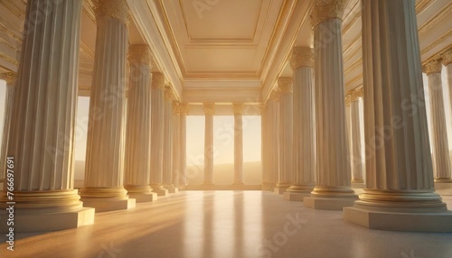 column interior empty room law or government background photo