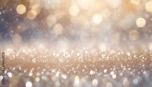 silver glitter background with bokeh defocused lights and sparkles glittering lights background abstract background with bokeh defocused lights 3d rendering