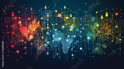 Global connectivity, a network of interconnected dots and lines, representing the interconnectedness of people and cultures across the globe.