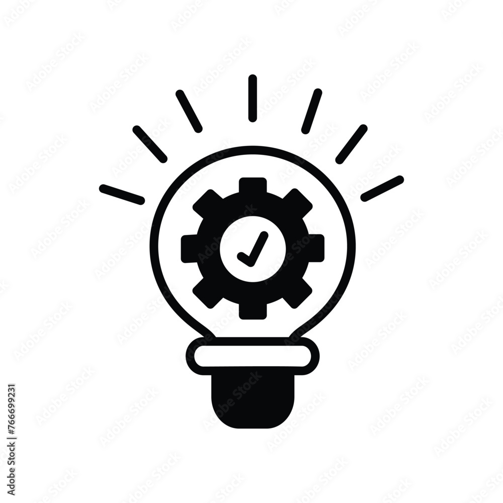 innovation or idea icon with white background vector stock illustration innovation or idea icon with white background vector stock illustration