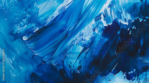 Experience the interplay of shades and strokes in this vibrant blue palette. photo