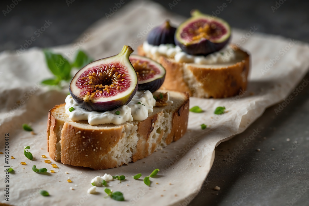 Feigen-Ricotta-Crostini mit Honig: Einfach und elegant für Feinschmecker Feigen-Ricotta-Crostini mit Honig: Einfach und elegant für Feinschmecker