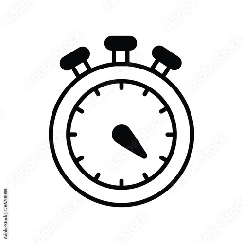 stopwatch icon with white background vector stock illustration